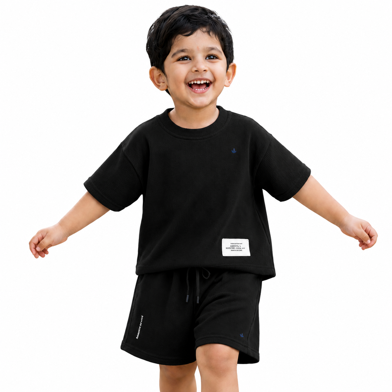 Boys Knit co-ord set (Black)